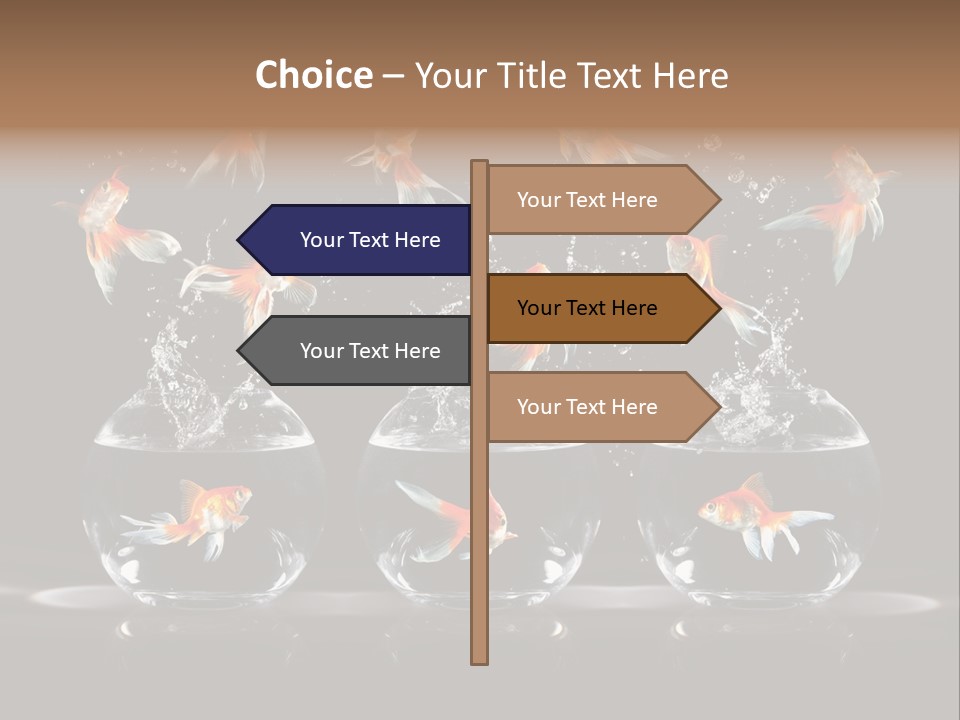 Fish Black Swimming PowerPoint Template