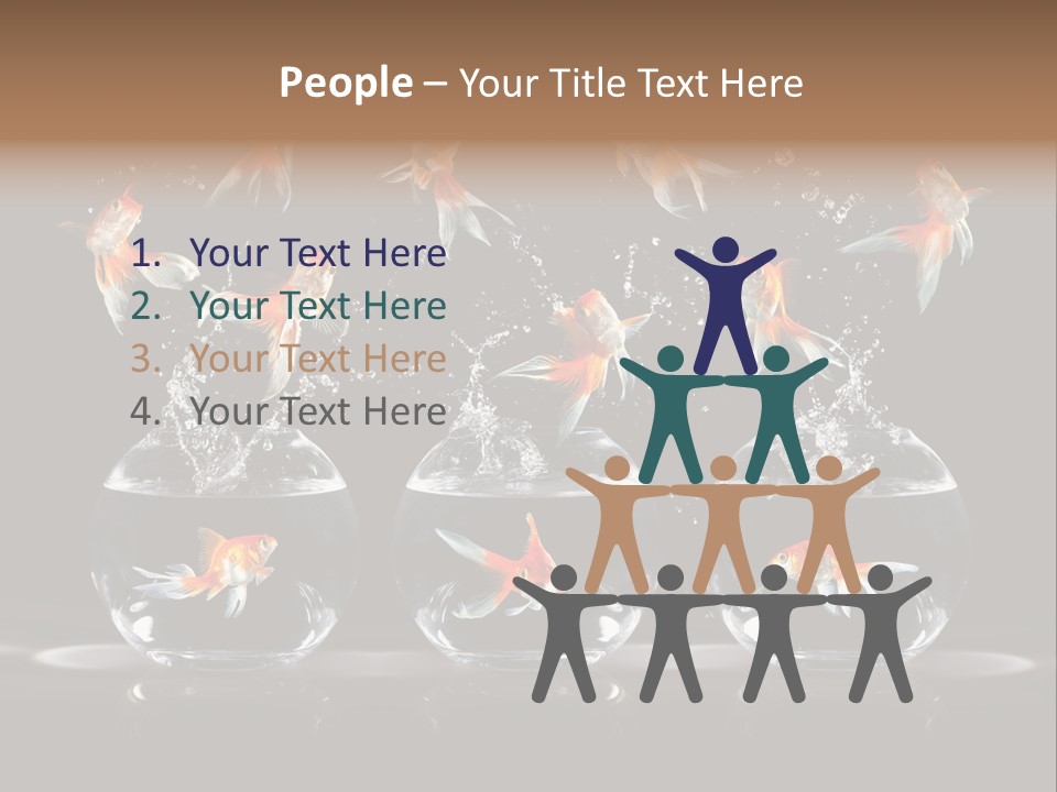 Fish Black Swimming PowerPoint Template