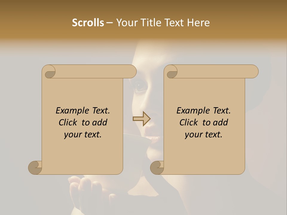 Hand Morning Beauty PowerPoint Template