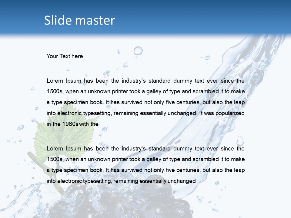 Blue Food Refreshment PowerPoint Template