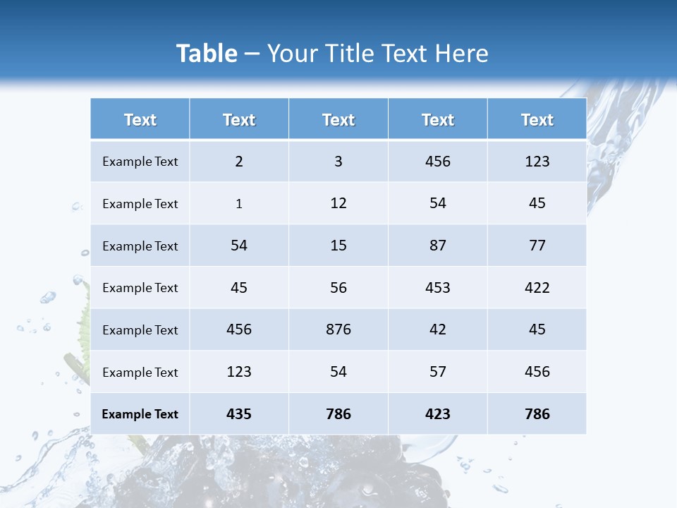 Blue Food Refreshment PowerPoint Template