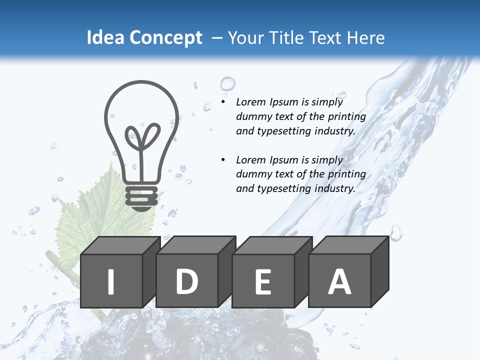 Blue Food Refreshment PowerPoint Template