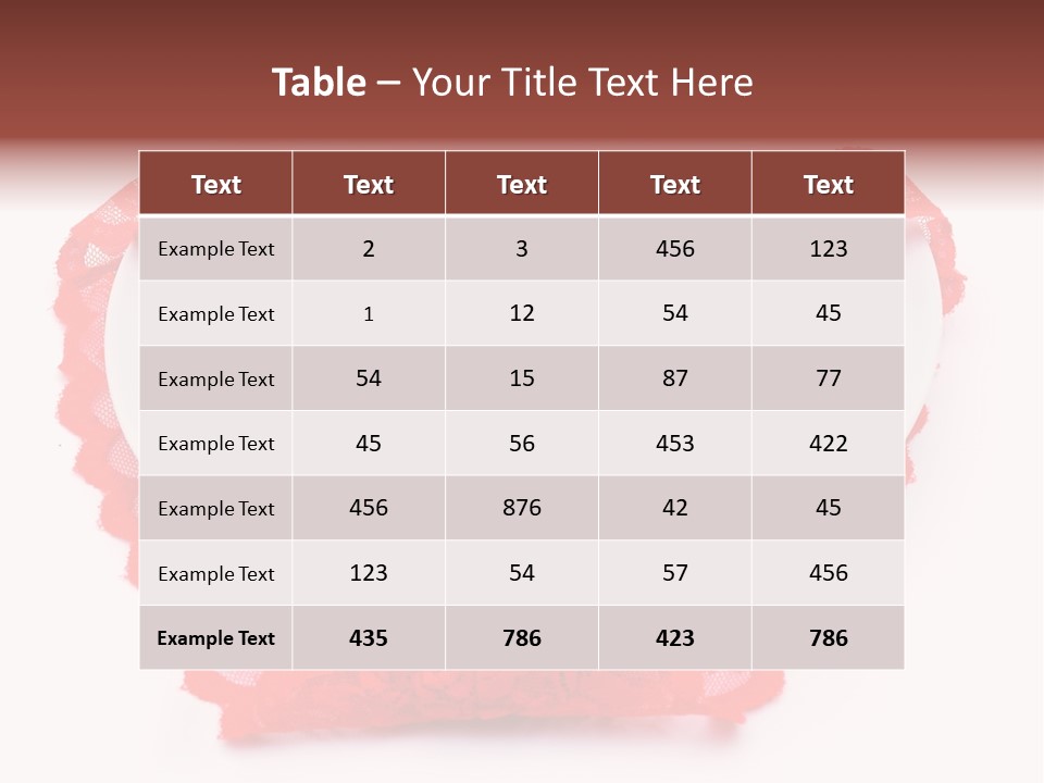 Panties Silk Beautiful PowerPoint Template