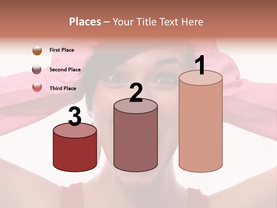 White Shock Hair PowerPoint Template