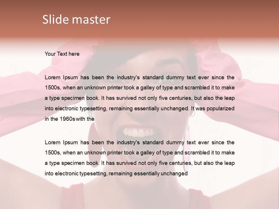 White Shock Hair PowerPoint Template