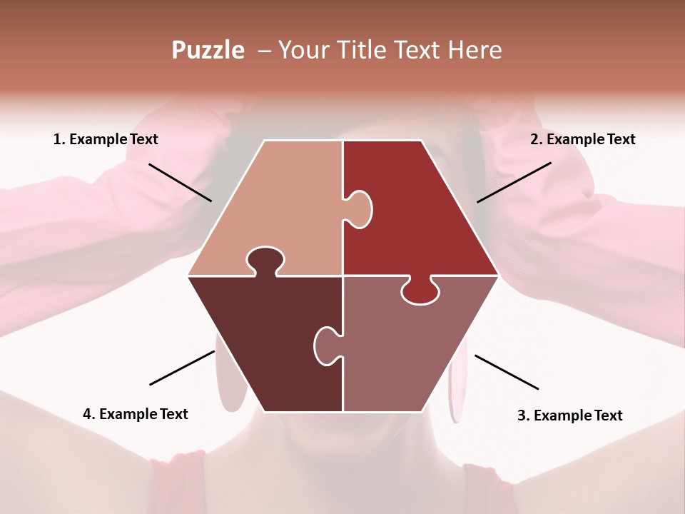 White Shock Hair PowerPoint Template