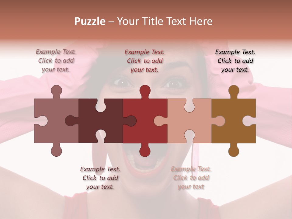 White Shock Hair PowerPoint Template