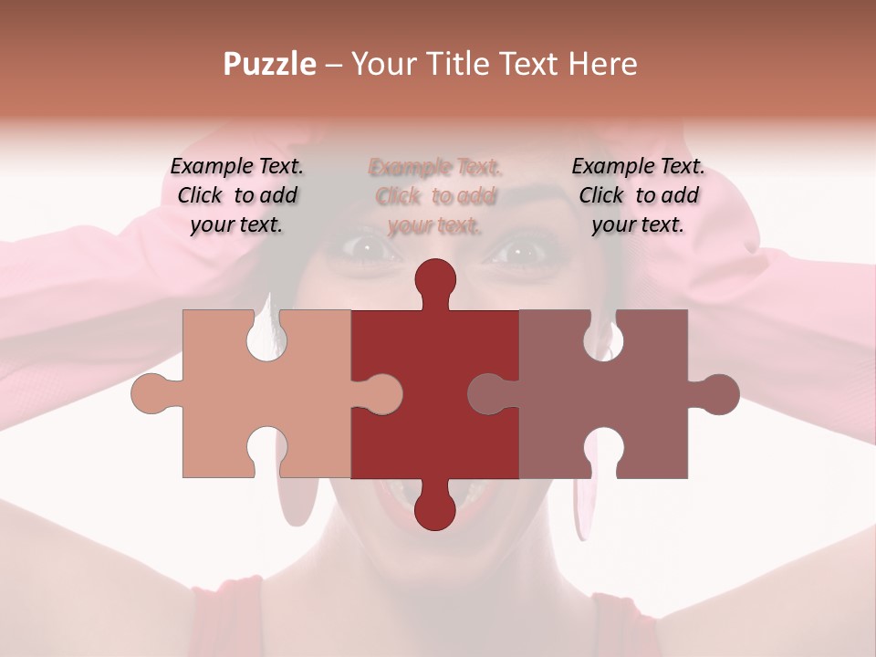 White Shock Hair PowerPoint Template