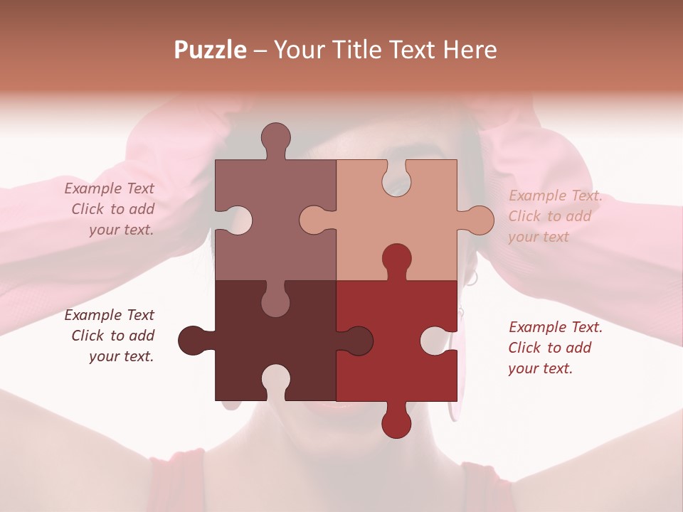 White Shock Hair PowerPoint Template