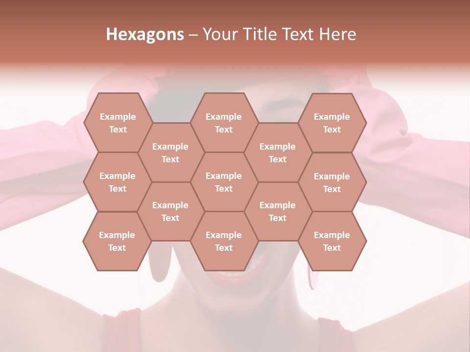 White Shock Hair PowerPoint Template