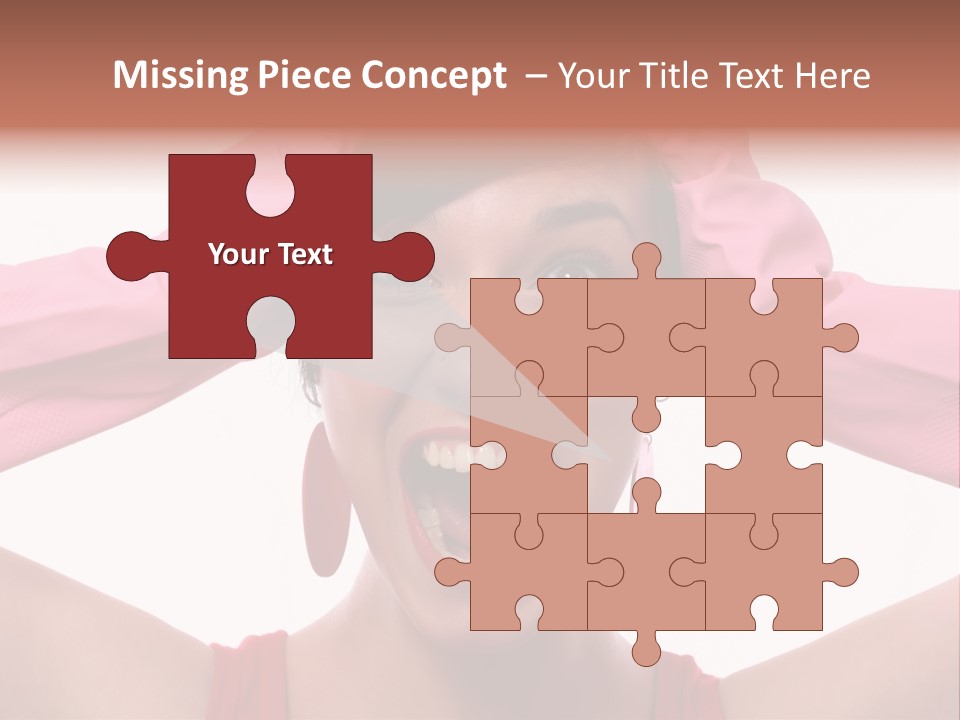 White Shock Hair PowerPoint Template