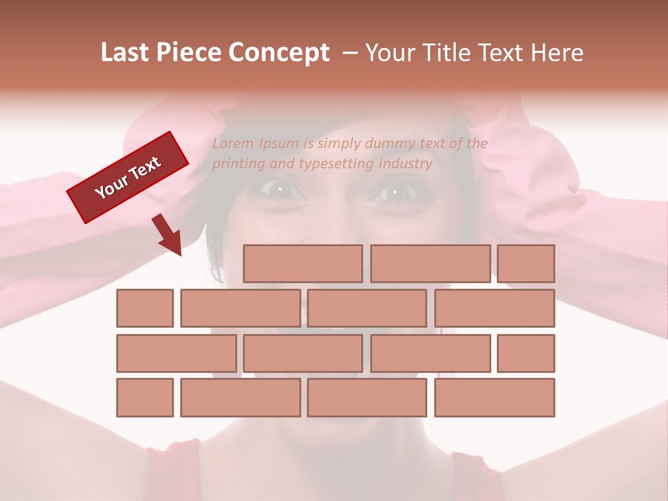 White Shock Hair PowerPoint Template