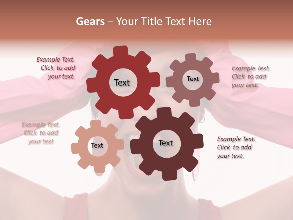 White Shock Hair PowerPoint Template