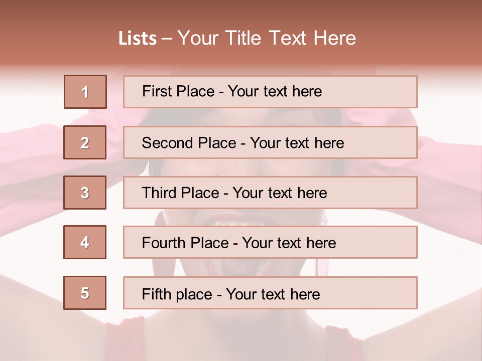 White Shock Hair PowerPoint Template
