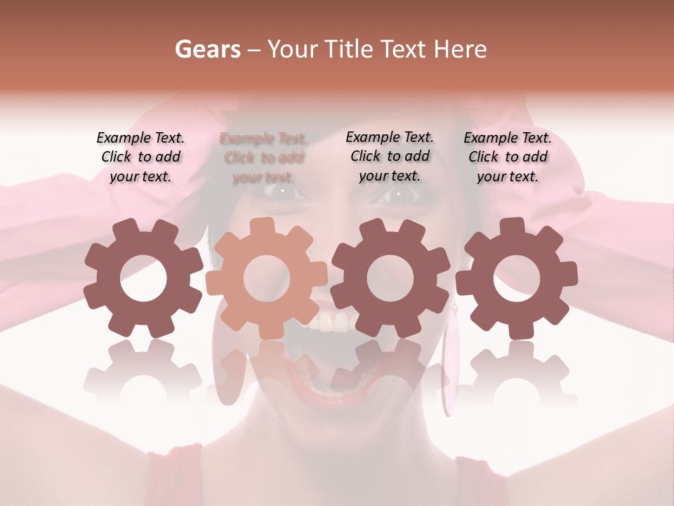 White Shock Hair PowerPoint Template