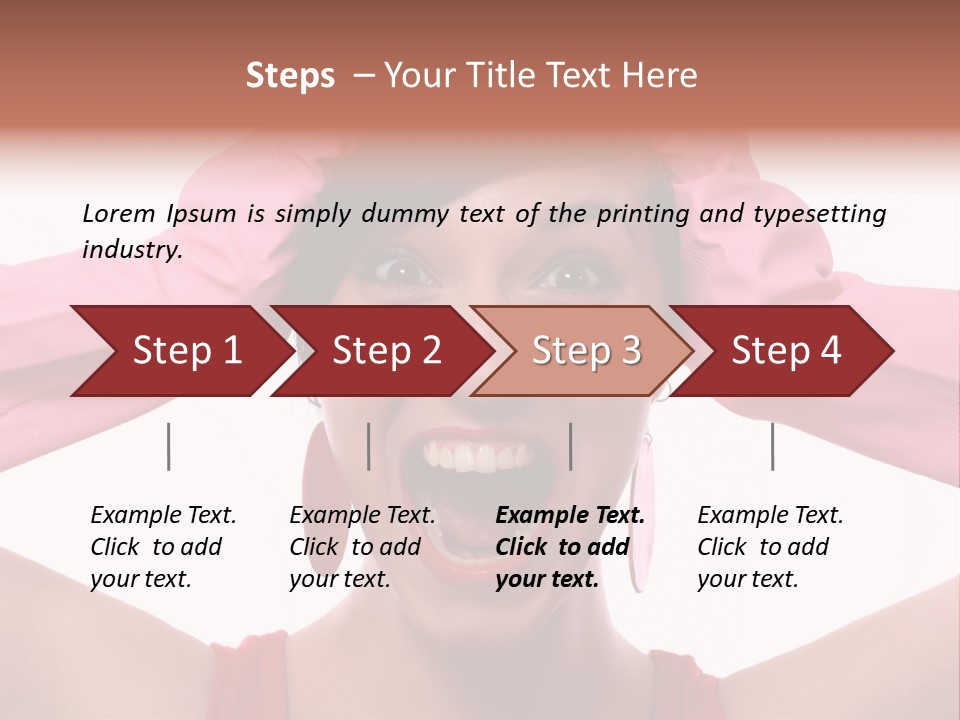 White Shock Hair PowerPoint Template