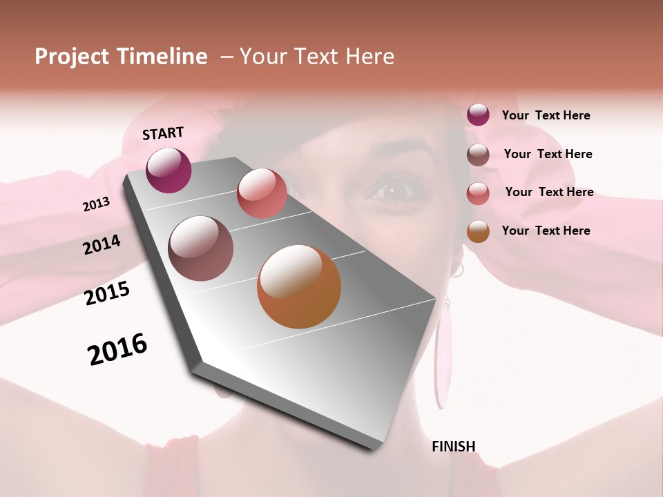 White Shock Hair PowerPoint Template