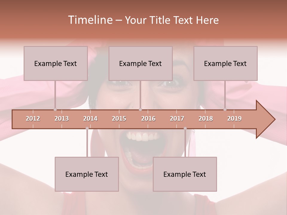 White Shock Hair PowerPoint Template