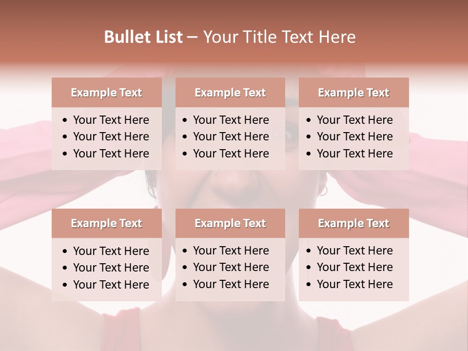 White Shock Hair PowerPoint Template