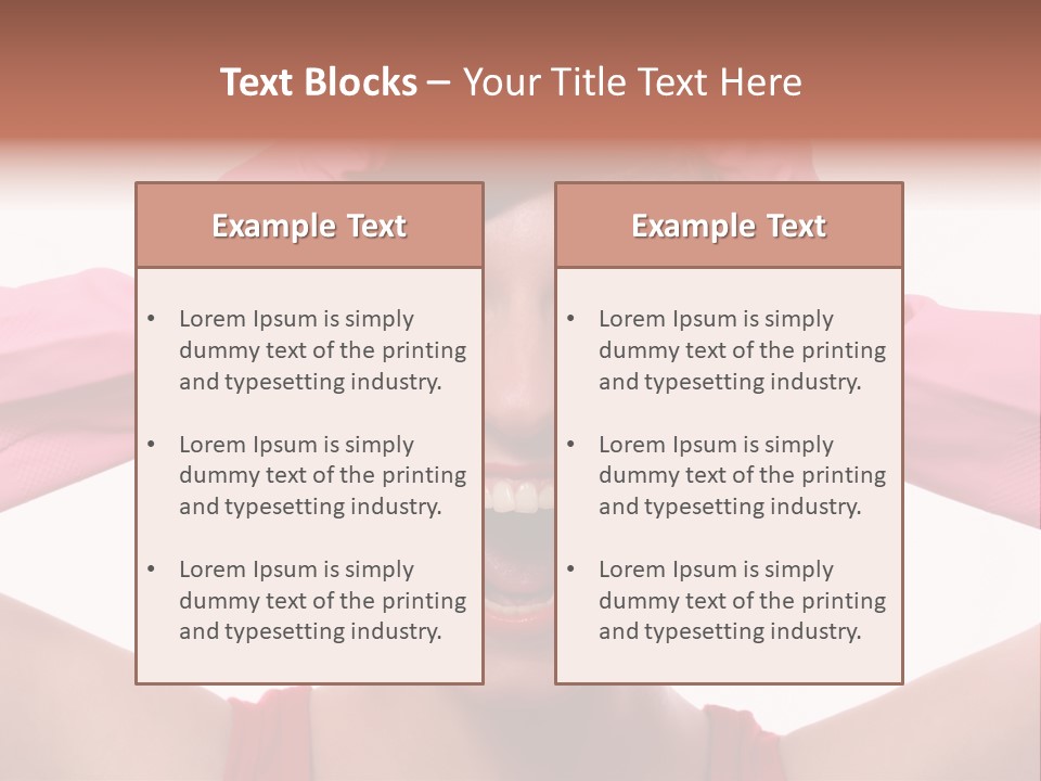 White Shock Hair PowerPoint Template