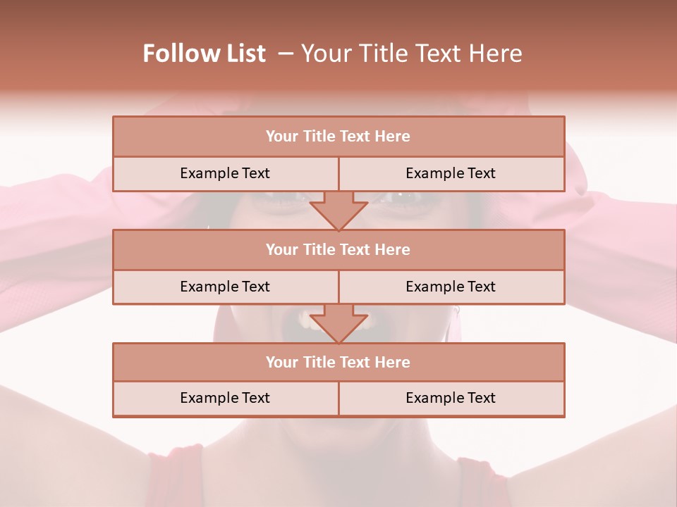 White Shock Hair PowerPoint Template