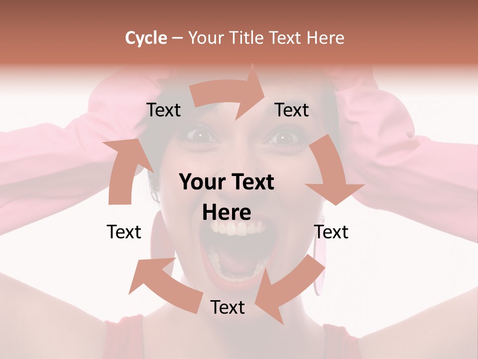 White Shock Hair PowerPoint Template