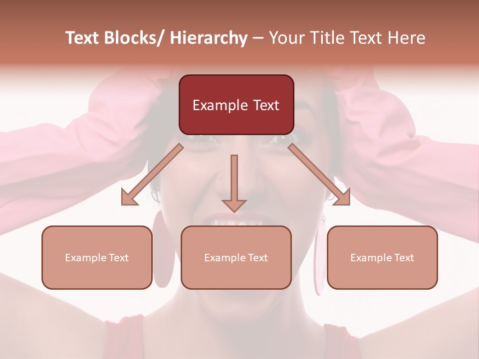 White Shock Hair PowerPoint Template