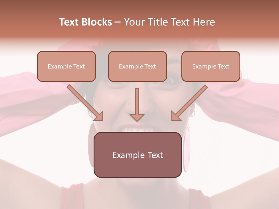 White Shock Hair PowerPoint Template
