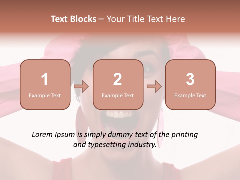 White Shock Hair PowerPoint Template