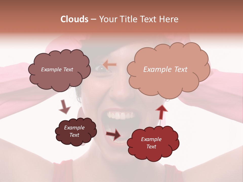 White Shock Hair PowerPoint Template