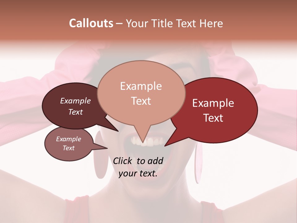 White Shock Hair PowerPoint Template