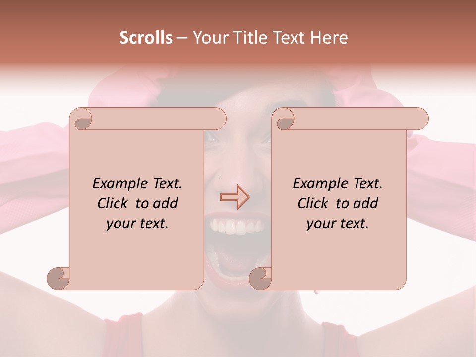 White Shock Hair PowerPoint Template