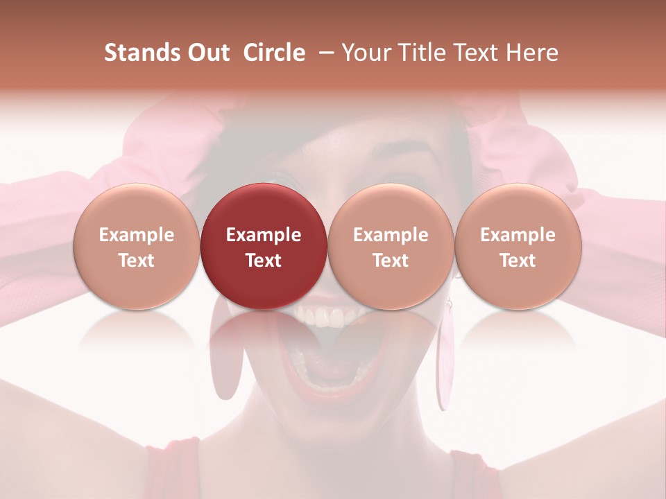 White Shock Hair PowerPoint Template