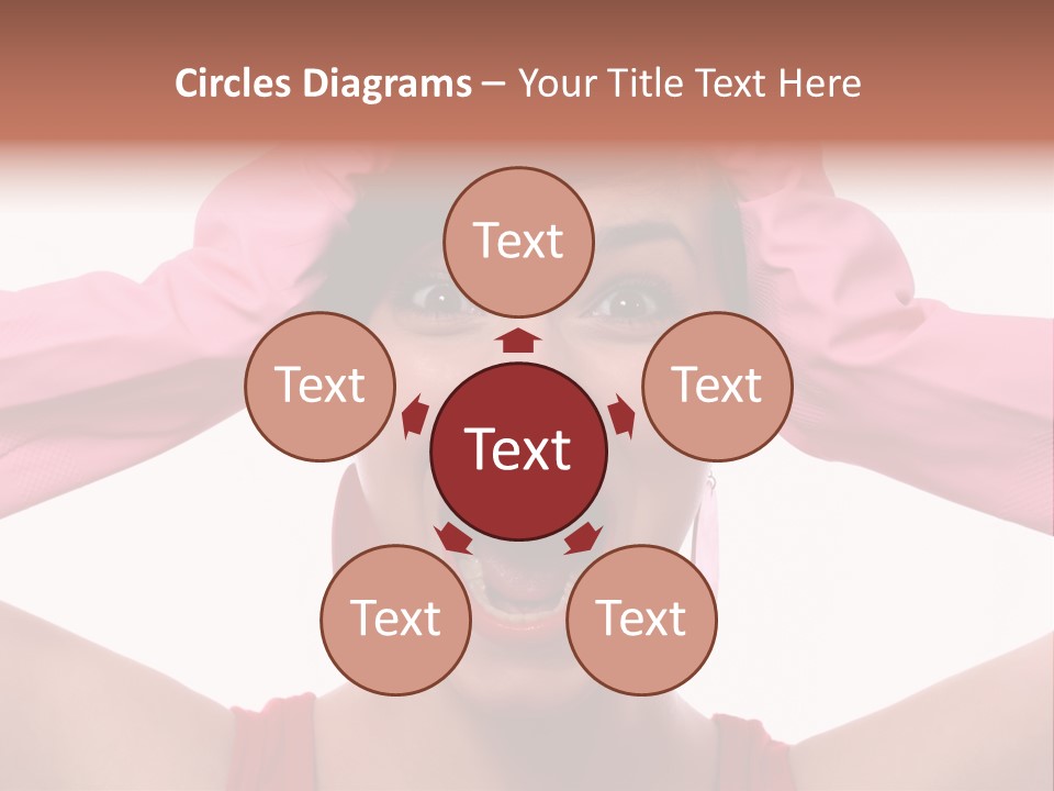 White Shock Hair PowerPoint Template