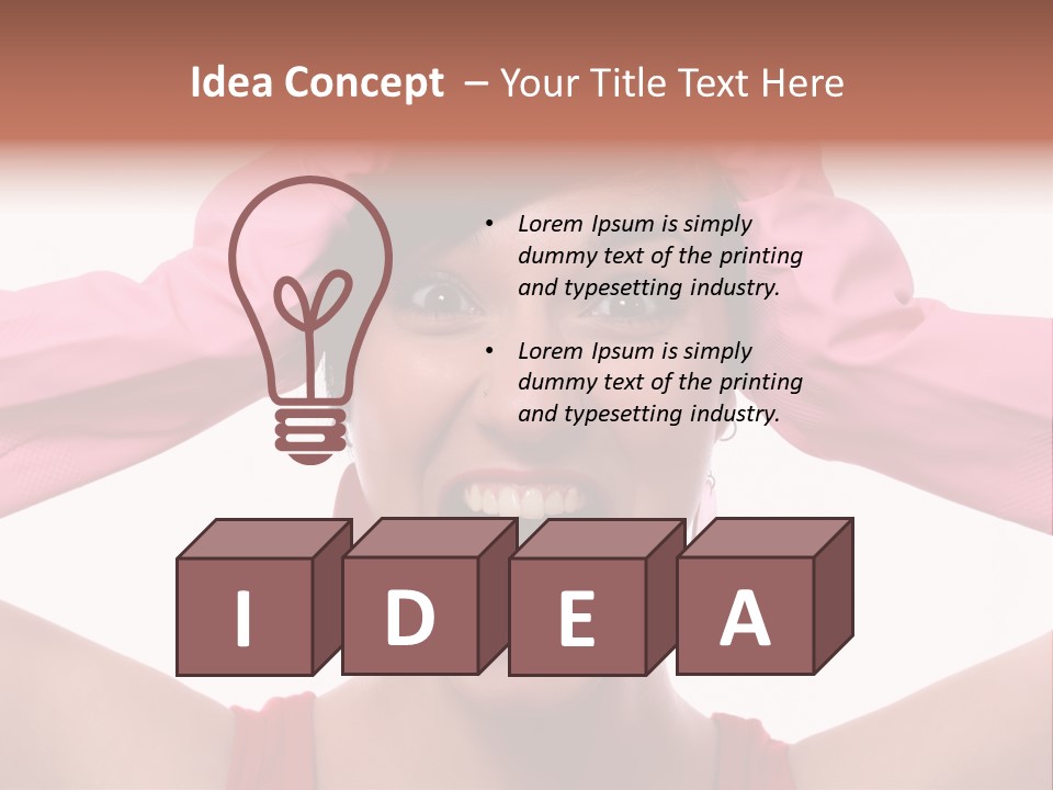 White Shock Hair PowerPoint Template