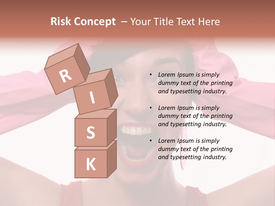 White Shock Hair PowerPoint Template