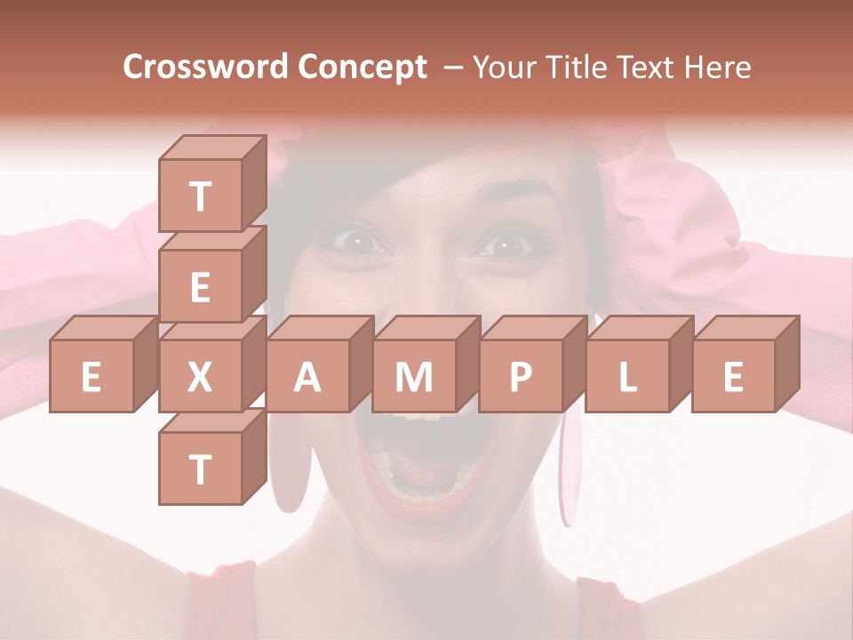 White Shock Hair PowerPoint Template