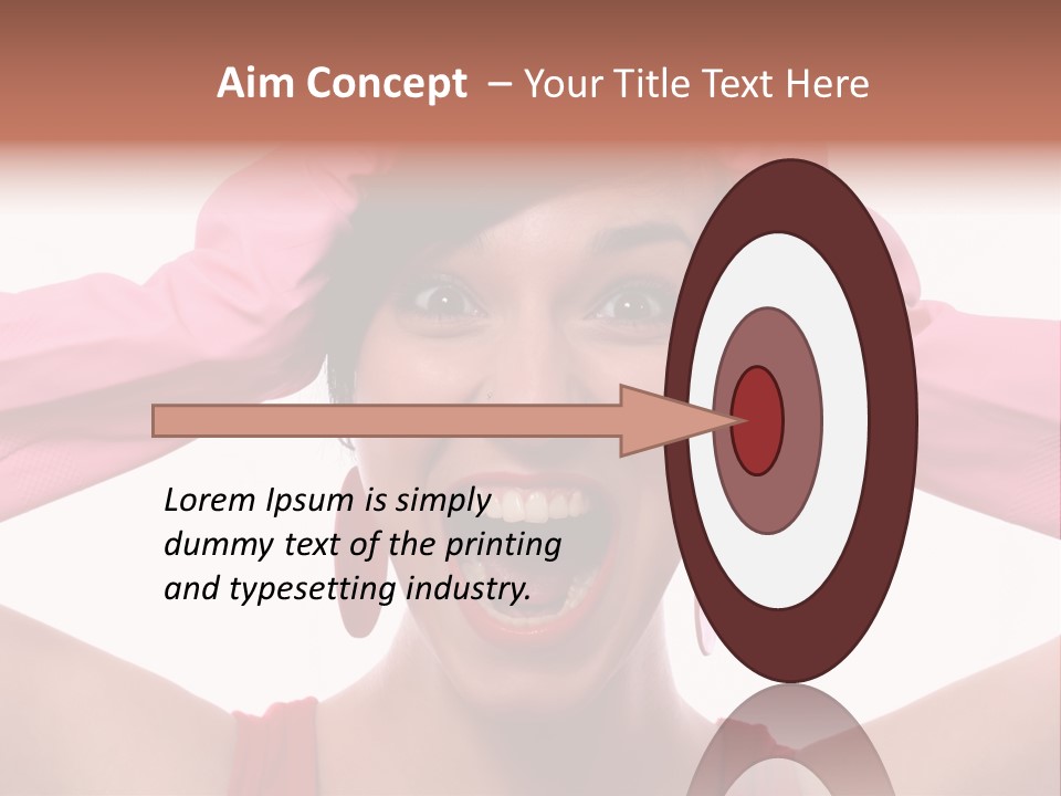 White Shock Hair PowerPoint Template