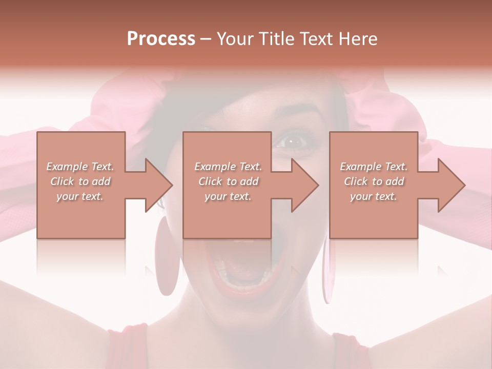 White Shock Hair PowerPoint Template