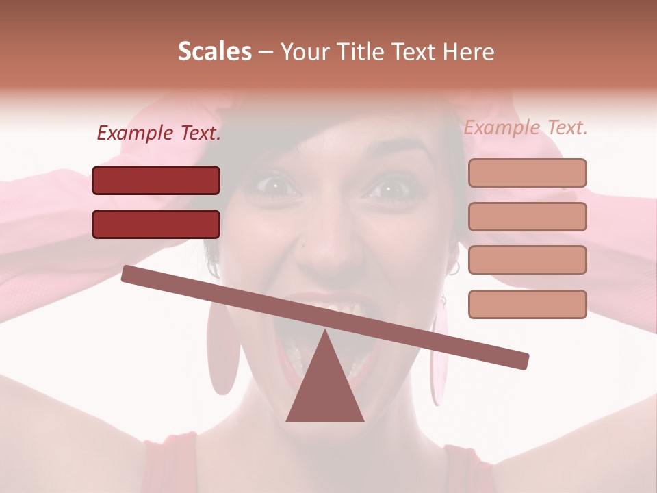 White Shock Hair PowerPoint Template