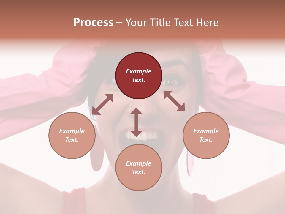 White Shock Hair PowerPoint Template