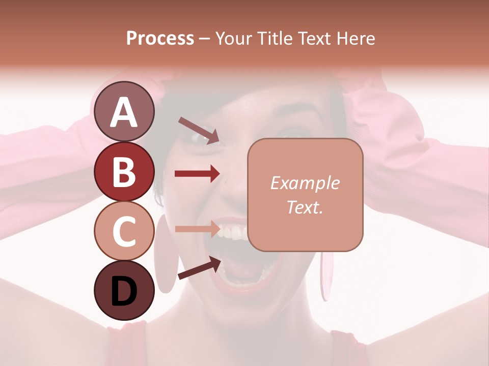 White Shock Hair PowerPoint Template