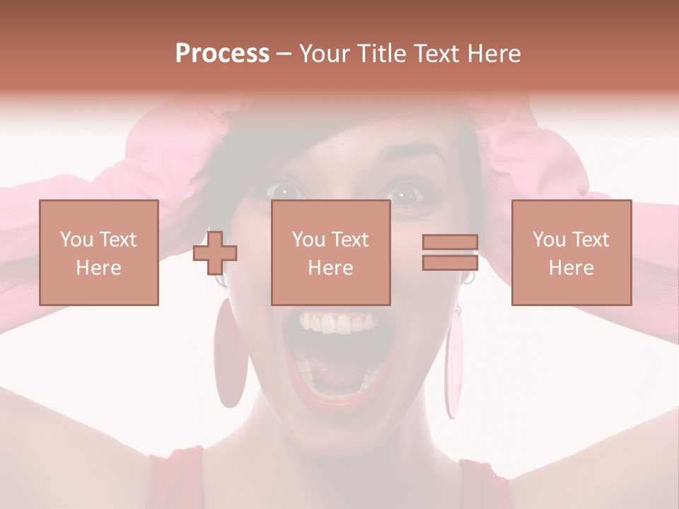 White Shock Hair PowerPoint Template