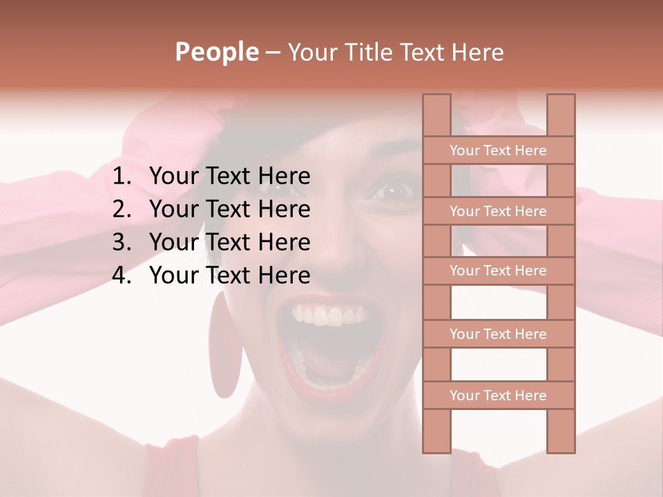 White Shock Hair PowerPoint Template