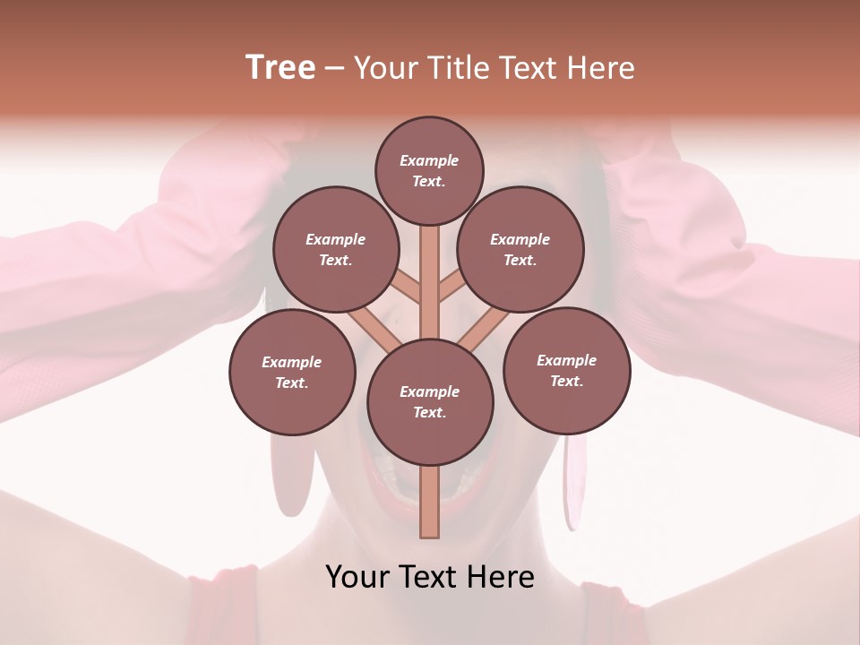 White Shock Hair PowerPoint Template