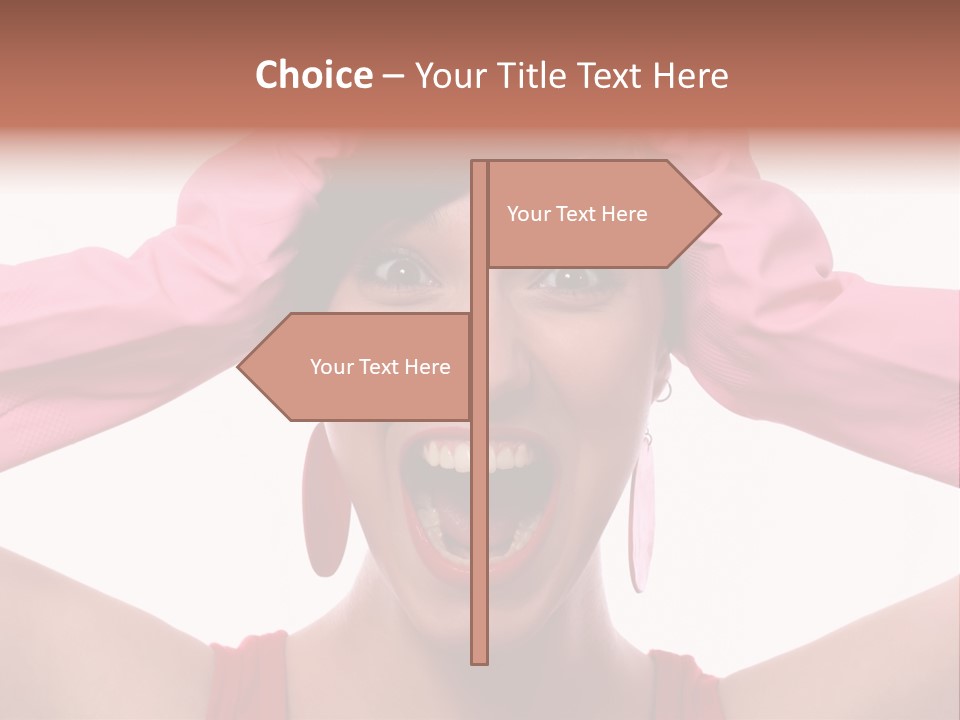 White Shock Hair PowerPoint Template