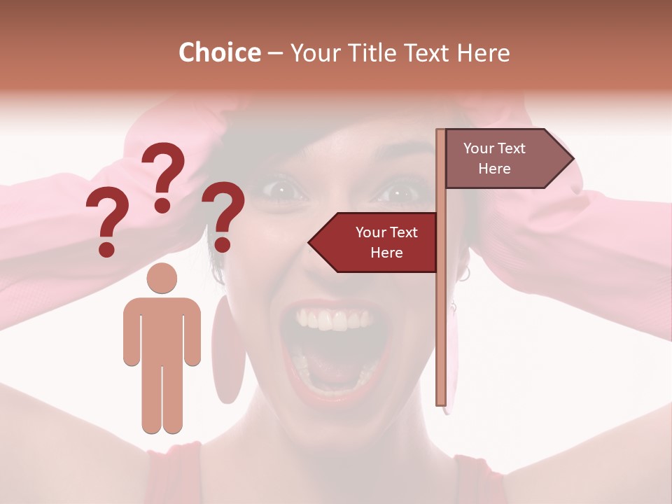 White Shock Hair PowerPoint Template