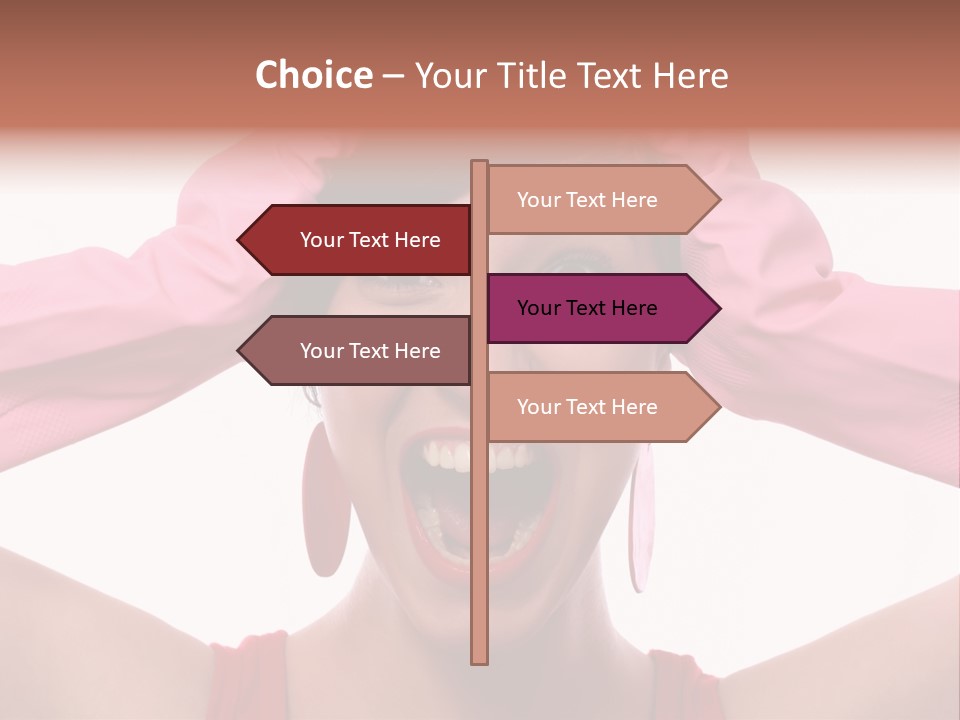 White Shock Hair PowerPoint Template