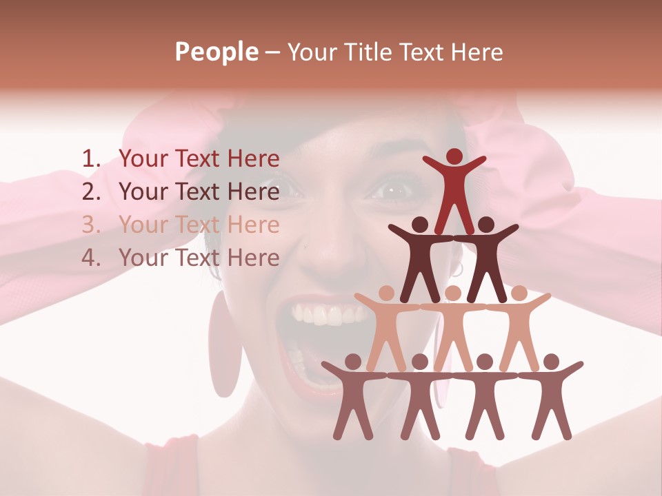 White Shock Hair PowerPoint Template