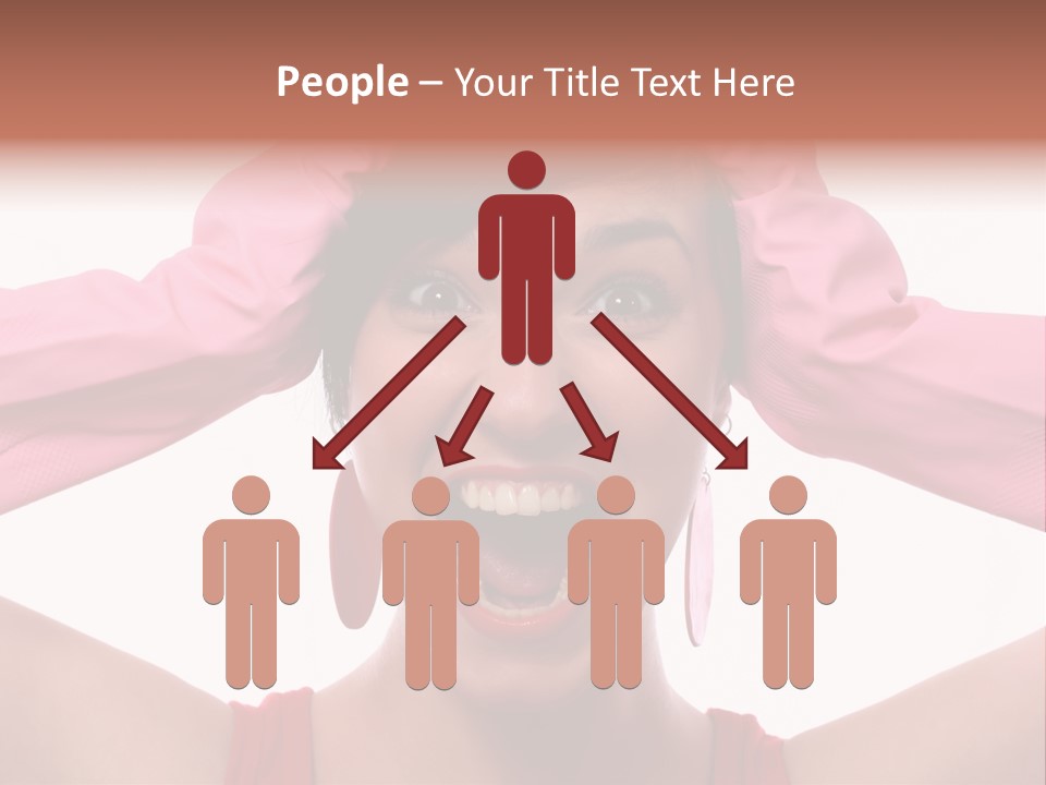 White Shock Hair PowerPoint Template